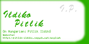 ildiko pitlik business card
